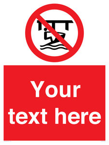 Custom Do not use watercraft in the vicinity of piers